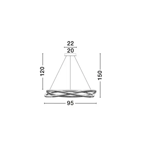 Luster NOVA LUCE 9186935 LED 68W 5637lm 3000K 230V IP20